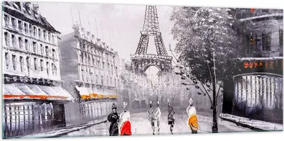 Produktbild von Bilder auf glas - Architektur Paris Eiffle Frankreich - 120x50cm - Glasbilder - Wandbilder - Kunstdruck - Wanddekoration aus Glas - Glas Bilder - Wandbild auf Glas - GAB120x50-2961