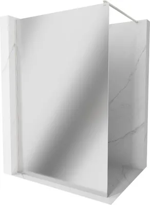 Image de Mexen Kioto Paroi de douche à l'italienne 120 x 200 cm, verre miroir 8 mm, nickel brossé - 800-120-101-97-50