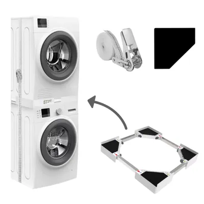 Produktbild von Dastium Home - Zwischenbaurahmen für Waschmaschine und Trockner Stapel-Kit - Universell und Verstellbar, Sicherer Stand
