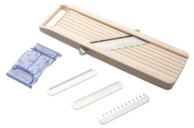 Image de Mandoline de découpe portable avec trois lames en acier inoxydable interchangeables