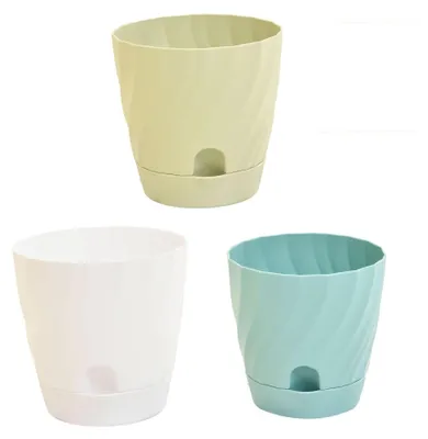 Image de Omgoods - Jardinières auto-arrosables avec réservoir, lot de 3