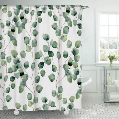 Produktbild von Duschvorhang, schimmelresistent und wasserdicht, mit 12 Duschvorhangringen, 120 cm x 180 cm