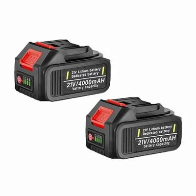 Produktbild von Doppel-Akku 8000mAh | 21V Industriestrom mit 3-fach Schutz & Ladeanzeige | 2x 4000mAh für maximale Laufzeit