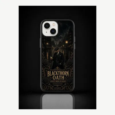 Produktbild von iPhone 14 Hülle Handyhülle Schutzhülle Case mit Schwarzdorn Motiv – LUNØIR ©