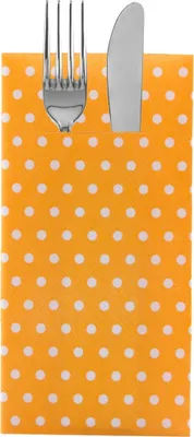 Produktbild von Sovie HOME Besteckserviette Iris in Curry/Orange aus Linclass® Airlaid 40 x 40 cm, 12 Stück