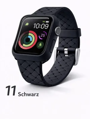 Produktbild von Apple Watch Silikon Armband + Case Bumper Hülle - Für Apple Watch 41 mm, 11# Schwarz