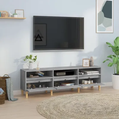Produktbild von The Living Store TV-Schrank Betongrau 150x30x44,5 cm Holzwerkstoff