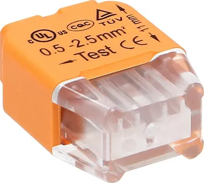 Immagine prodotto di Raccordi a compressione a 2 fili; per conduttori 0,75-2,5 mm; IEC 300V/24A; 10 pz.