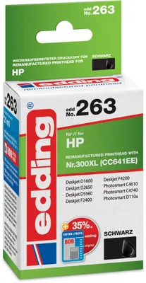 Produktbild von Tintenpatrone kompatibel mit  HP No. 300XL (CC641EE) schwarz Packung mit 12 Stück