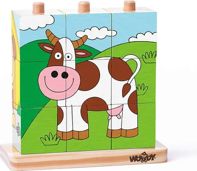Produktbild von Woody Woody Würfelpuzzle Tiere 93055
