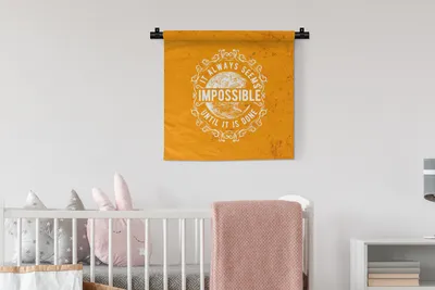 Produktbild von MuchoWow® Wandteppich Wandbehang Jahrgang - Mond - Design 60x60 cm Tapisserie Dekoration Wandtuch - Dekorationen - Wand Decke