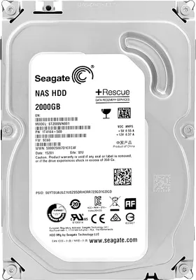 Produktbild von Seagate ST2000VN001 2TB  5900RPM 64MB Sata III 3,5" Zoll