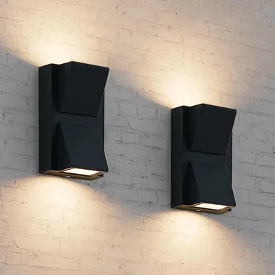 LED Wandlampen 2er Set, 3000K, IP65, 6W, warmweiß, Außen