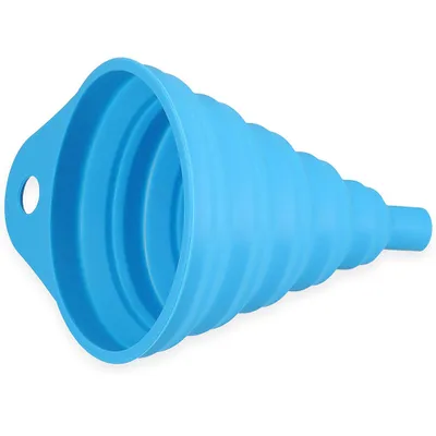 Produktbild von Silikon Trichter faltbar Faltbarer Trichter Silikontrichter | Trichter für Küche & Haushalt aus Kunststoff Silikon | Küchenhelfer Silicon Kleiner Einmachtrichter Einfülltrichter Funnel