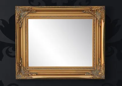 Immagine prodotto di Specchio da parete barocco fatto a mano, oro antico, altezza 55 cm, larghezza 45 cm, profondità 4 cm - Nobile e magnifico
