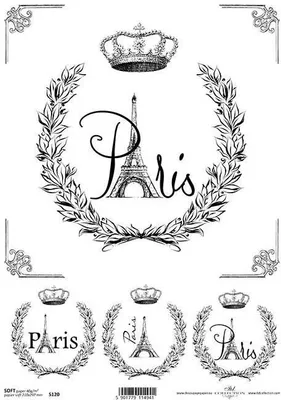 Produktbild von Decoupage-Papier SOFT - ITD-S0120 Paris