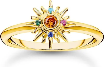 Produktbild von Thomas Sabo Sparkling Rainbow & Sun TR2458-488-7 Damenring, Ringgröße:52