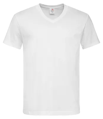 Produktbild von Stedman Herren T-Shirt mit V-Ausschnitt LT870 (S) (Weiß)
