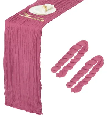 Produktbild von Dusty Pink Käsetuch Tischläufer - 90 x 300 cm für Feste und Hochzeiten