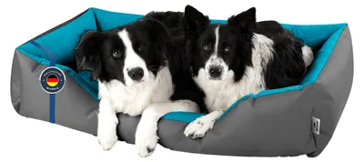 Obrázek produktu pro BedDog psí pelíšek LUPI – psí pohovka, pratelný polštář, BLUE-ROCK (šedá/modrá), (XXXL) cca 145 x 105 x 28 cm