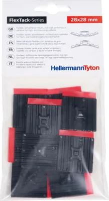 Obrázok produktu pre Hellermann Tyton FMB4APT-I, Čierna, Polyamid, 10 kusov, RoHS, 28 mm, 28 mm