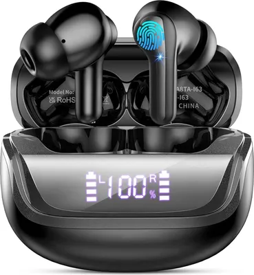 Produktbild von Kabellos Bluetooth 5.4 In Ear Kopfhörer mit ENC Noise Cancelling Mic, Wireless Kopfhörer Tiefer Bass, IP7 Wasserdicht Wireless Earbuds,45H Ohrhörer