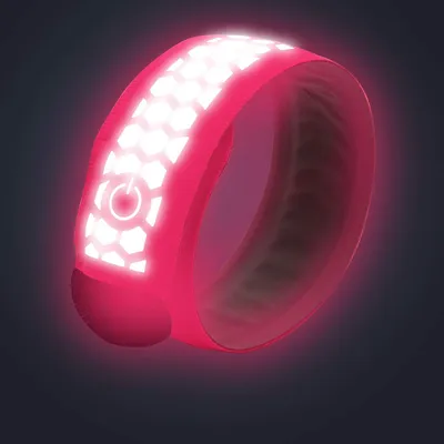 Produktbild von LED-Armband Leuchtarmband Lauflicht - Wiederaufladbar - 2 Leuchtmodi - Umfang bis 35 cm