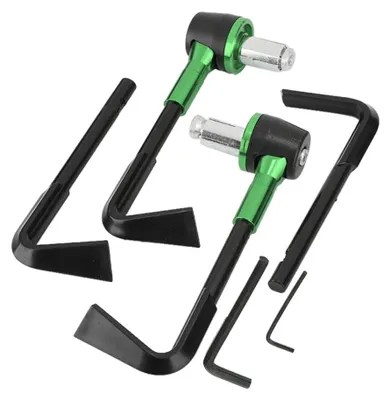 Zdjęcie produktu dla CNC Motorbike Handgrip Guard Brake Levers Protect Guard Motorcycle Protector Handlebar (zielony)