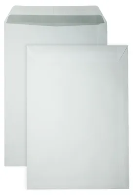 Produktbild von DULA - C4 Umschläge DIN A4 weiß - 229 x 324 mm - 100 Stück - Selbstklebend mit Klebestreifen - 120 Gramm