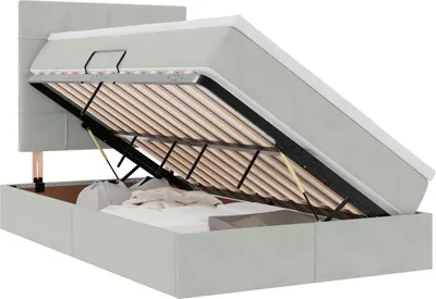 Immagine prodotto di Letto con contenitore e materasso Grigio chiaro 120 x 200 cm