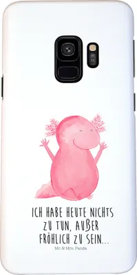 Produktbild von Mr. & Mrs. Panda Samsung Galaxy S9 Handyhülle Axolotl Hurra - Weiß - Geschenk, Spaß, Handy Schutzhülle, Freude, Motivation, Cover, Lurch, Hülle, Smartphone
