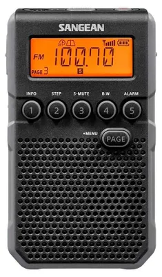 Productafbeelding van Sangean DT-800, Reisradio, Digitaal, AM, FM, LCD-scherm, 3,5 mm aansluiting, Blauw, Wit