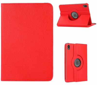 Image de Pour Apple iPad Mini 2024 8,3 pouces / Mini 6 2021 : étui en similicuir rouge avec rotation à 360°