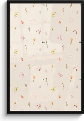 Produktbild von MuchoWow® MuchoWow® Gerahmtes Poster Blumen - Pastell - Pflanzen 60x90 cm - Poster mit zchwarzem Bilderrahmen - Kunst