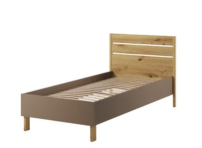 Obrázek produktu pro Postel LENNY LY-10 Rám postele 90 x 200 cm s roštem Rámy postelí Béžový/dub artisan