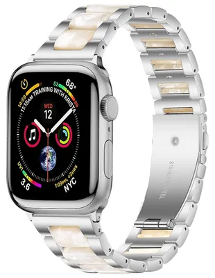 Produktbild von Für Apple Watch Series 11 10 42mm / 9 8 7 41 / 6 SE 5 4 40mm Metall / Harz Armband