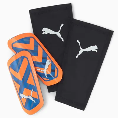 Produktbild von Puma Ultra Flex Sleeve Schienbeinschoner - Orange / Blau | Größe: L
