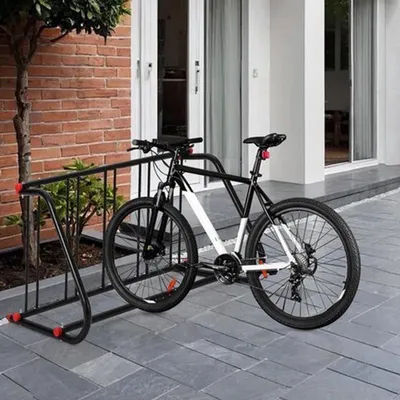 Produktbild von Fahrradständer – Doppelseitig – Für 10 Fahrräder – 100% Stahl – Rostbeständig – Geeignet für Schulen und Geschäfte