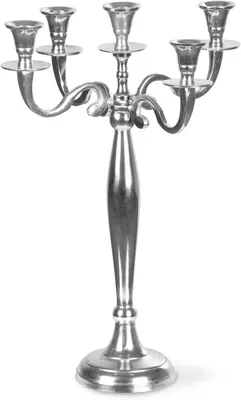Zdjęcie produktu dla Kandelabry, aluminium, 1, 3-ramienne, wysokość: 40, 60 lub 78 cm, kolor: srebrny, czarny, biały lub złoty