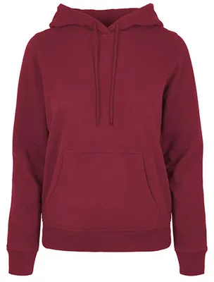 Image de Build Your Brand Basic BB007 | LadiesŽ Basic Hoody Regular Fit poche kangourou - Couleur : Bourgogne - Taille : S