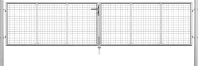 Zdjęcie produktu dla vidaXL Brama ogrodowa stal ocynkowana 415 x 125 cm srebrna