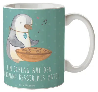 Produktbild von Mr. & Mrs. Panda Trinkbecher Handpan Zauber - Meeresbrise - Geschenk, Musiker, Becher, Instrument, Klänge, Musikinstrument, Klangschalen, Teetasse, Kaffeebecher, Tasse