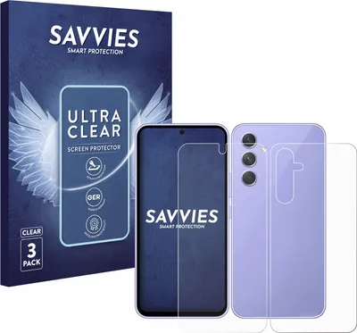 Produktbild von 6x Für Samsung Galaxy A54 5G (Display+Rückseite) Schutzfolie Savvies Displayschutz Display Schutz Folie Klar Transparent