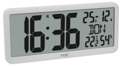 Immagine prodotto di TFA 60.4525.02 bianco Orologio digitale radiocontrollato con climatizzatore