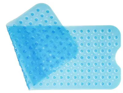 Produktbild von Badematte Rutschschutz 100 x 40 cm Blau PVC Maschinenwaschbar