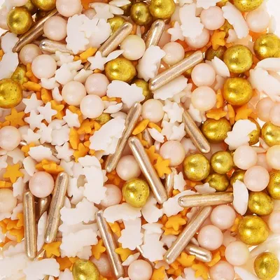 Produktbild von Zuckerstreusel Gold Christmas Mix 50 g