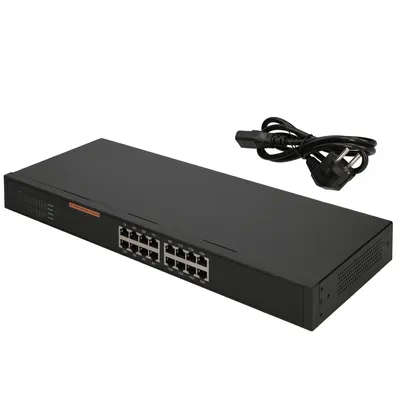 Produktbild von Extralink Netzwerk Switch, 16x 10/100Mb/s, LAN Switch, Plug and Play, Rack Montage