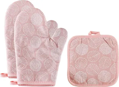 Produktbild von Famanu Set von 2 Topflappen - Ofenhandschuhe - 2 Stück - Baumwolle