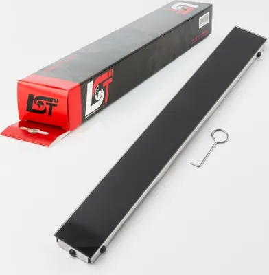 Produktbild von Duschrost Glas schwarz Ablaufabdeckung Abdeckgitter für 500 x 70 mm Duschrinne