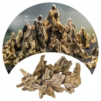 Image de Pierres décoratives pour aquarium Dragon Rock, grises, 1-10 cm, 1 kg